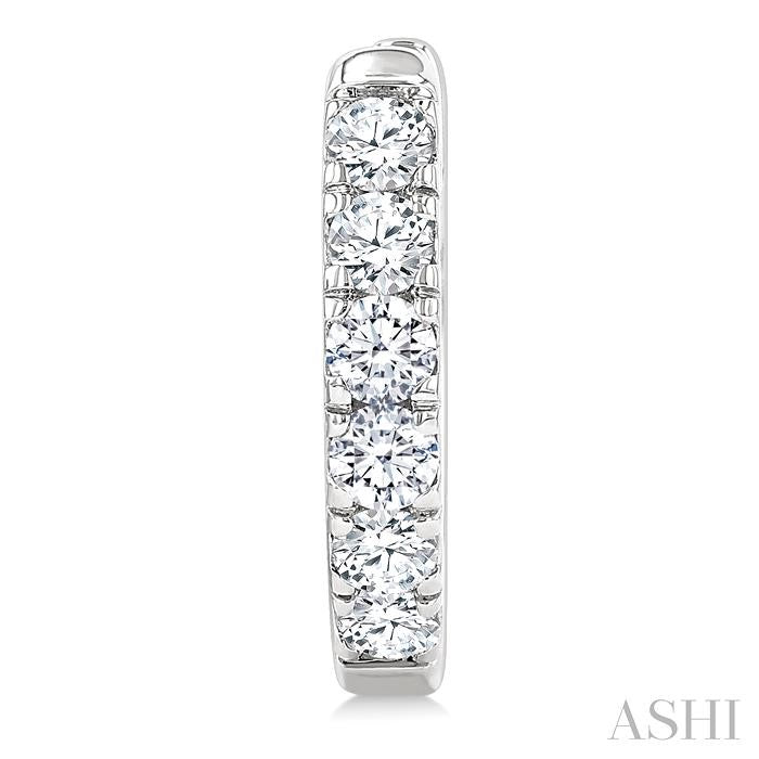 ASHI Round Shape Diamond Hoop Earrings 68213PPFGERWG