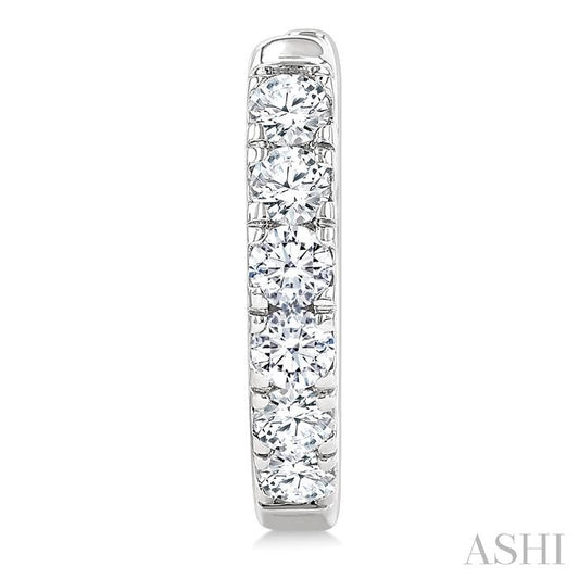 ASHI Round Shape Diamond Hoop Earrings 68213PPFGERWG