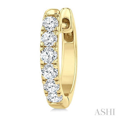 ASHI Round Shape Diamond Hoop Earrings 68213PPFGERYG