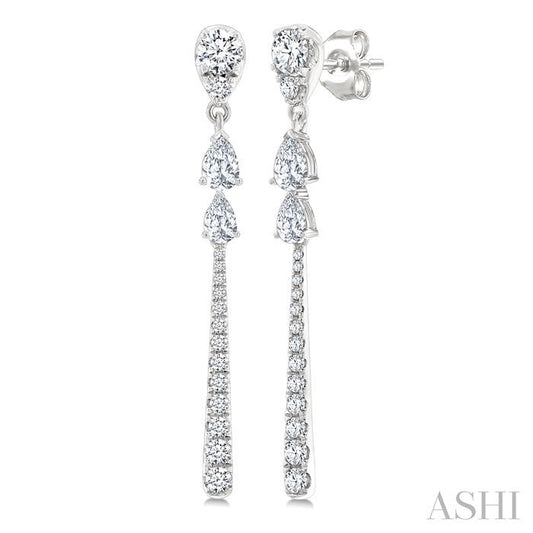 ASHI Diamond Fashion Long Earrings 683E2PPFGERWG