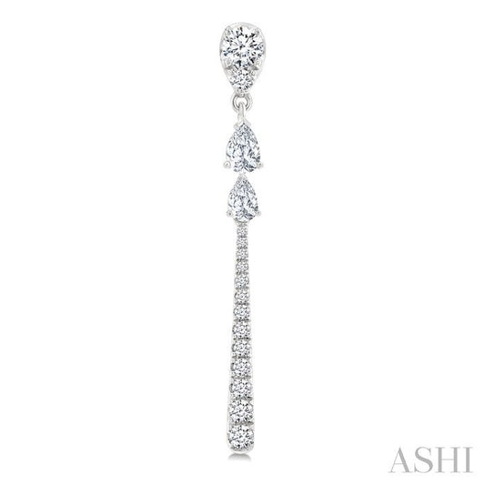 ASHI Diamond Fashion Long Earrings 683E2PPFGERWG