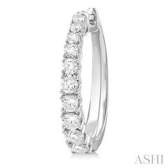 ASHI Graduated Diamond Fashion Hoop Earrings 683V0PPFGERWG-1.50