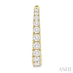 ASHI Graduated Diamond Fashion Hoop Earrings 683V0PPFGERYG-1.50