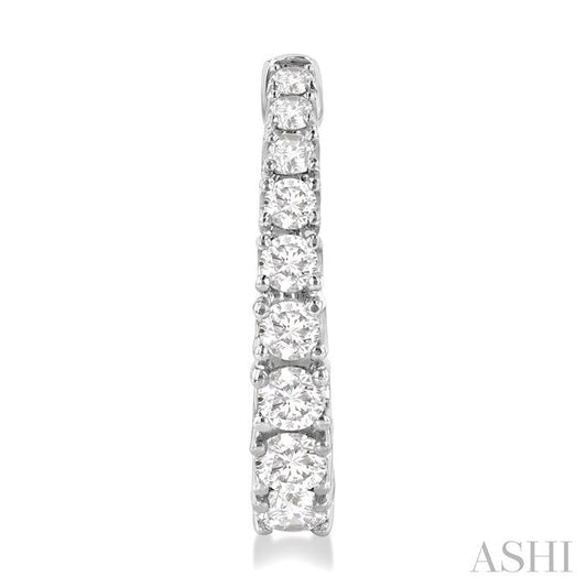 ASHI Graduated Diamond Fashion Hoop Earrings 683V1PPFGERWG