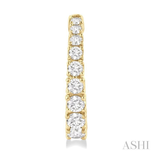 ASHI Graduated Diamond Fashion Hoop Earrings 683V1PPFGERYG