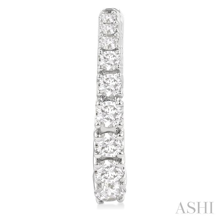 ASHI Graduated Diamond Fashion Hoop Earrings 683V2PPFGERWG