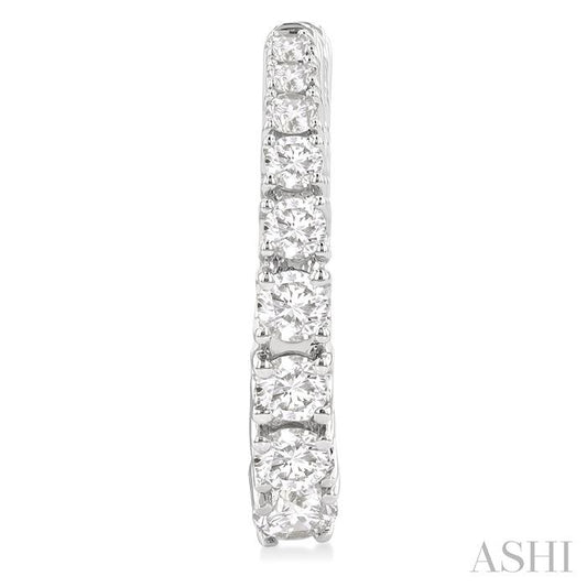 ASHI Graduated Diamond Fashion Hoop Earrings 683V2PPFGERWG
