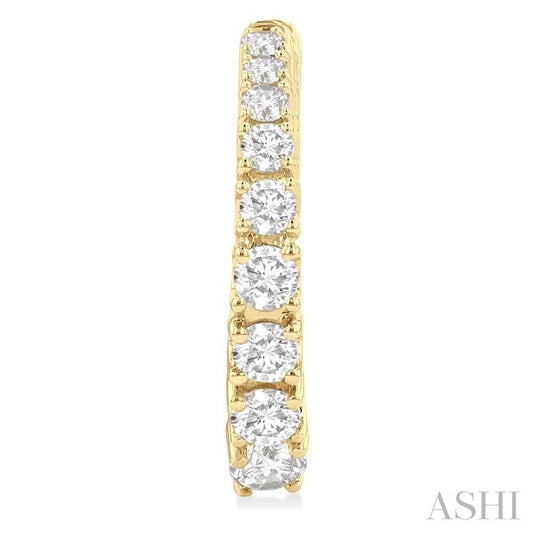 ASHI Graduated Diamond Fashion Hoop Earrings 683V2PPFGERYG