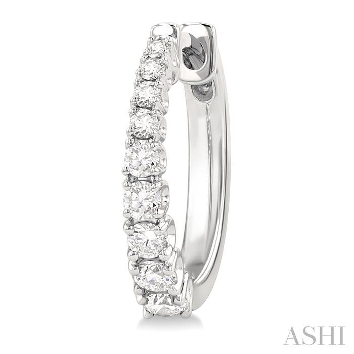 ASHI Graduated Diamond Fashion Hoop Earrings 683V3PPFGERWG