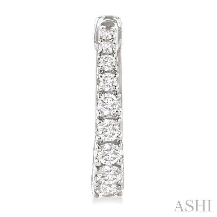 ASHI Graduated Diamond Fashion Hoop Earrings 683V3PPFGERWG