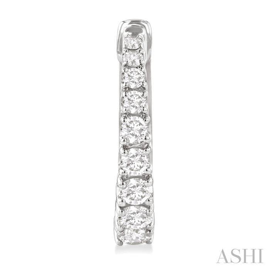 ASHI Graduated Diamond Fashion Hoop Earrings 683V3PPFGERWG