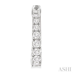 ASHI Graduated Diamond Fashion Hoop Earrings 683V3PPFGERWG