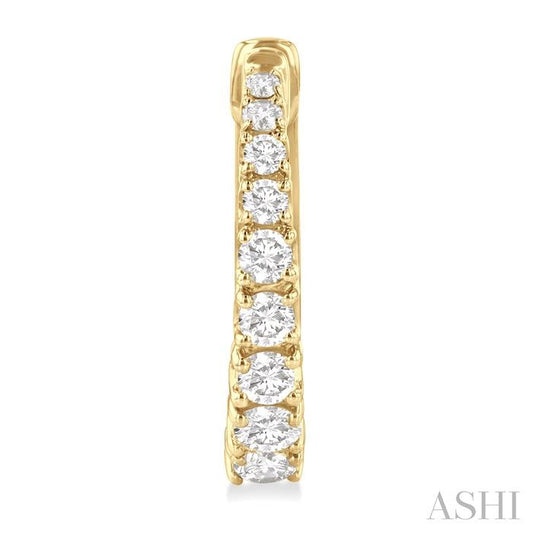 ASHI Graduated Diamond Fashion Hoop Earrings 683V3PPFGERYG
