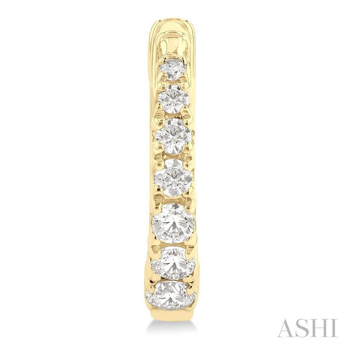 ASHI Graduated Petite Diamond Huggie Fashion Earrings 683V6PPFGERYG