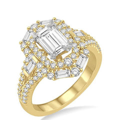 Parkplace Jewelers Emerald Shape Semi-Mount Halo Diamond Engagement Ring 228A1PPFVYW-SM