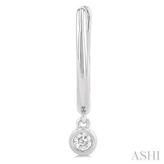 ASHI Bezel Set Petite Diamond Huggie Fashion Earrings 684V8PPTGERWG