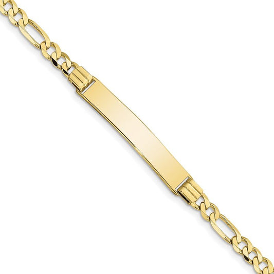 Quality Gold 10k Figaro Link ID Bracelet 10FIG110ID