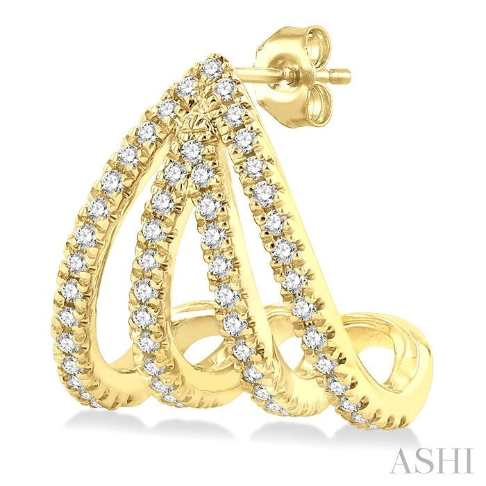 ASHI Claw Petite Diamond Fashion Earrings 686V5PPTGERYG
