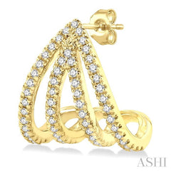 ASHI Claw Petite Diamond Fashion Earrings 686V5PPTGERYG