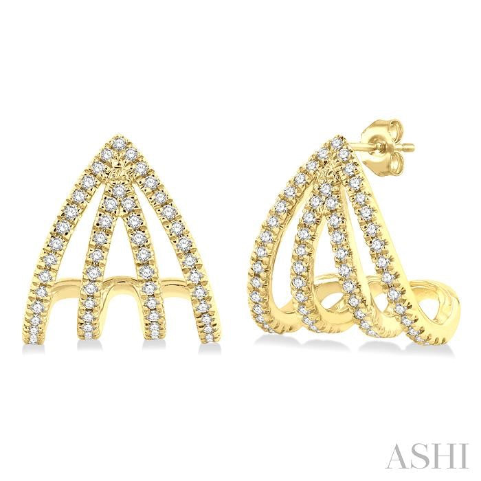 ASHI Claw Petite Diamond Fashion Earrings 686V5PPTGERYG