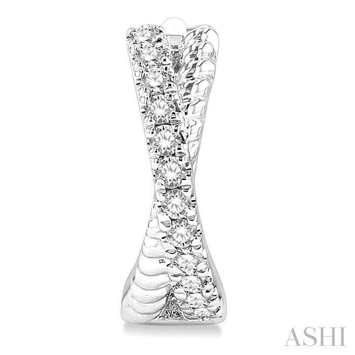 ASHI Petite Diamond Huggie Fashion Earrings 687V8PPTSERWG