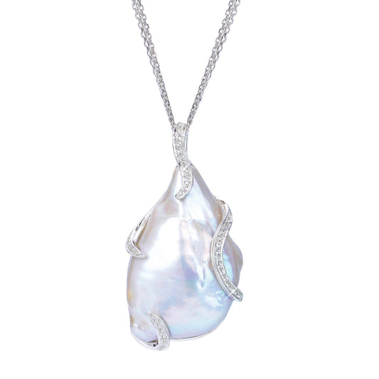 Parkplace Pearls Sterling Silver Freshwater Pearl Pendant 688817/FW24
