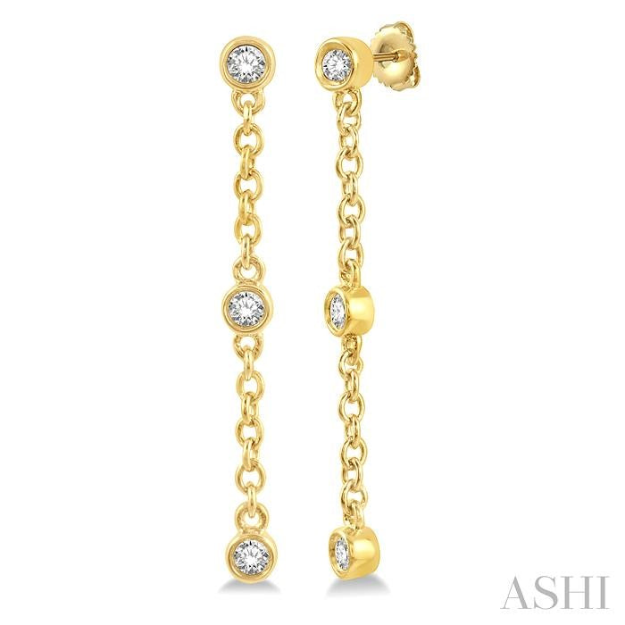 ASHI Diamond Station Long Chain Earrings 688D8PPTGERYG