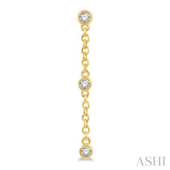 ASHI Diamond Station Long Chain Earrings 688D8PPTGERYG