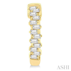 ASHI Scatter Petite Baguette Diamond Huggie Fashion Earrings 689V5PPTGERYG