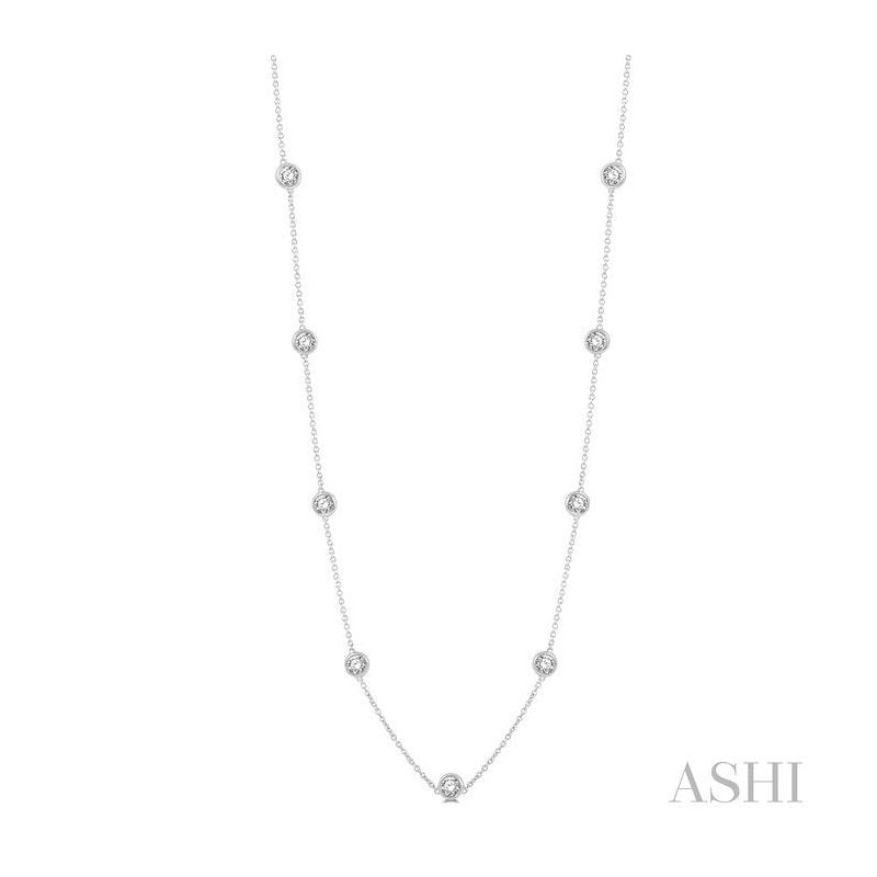 ASHI Diamond Station Necklace 990A2PPFGNKWG