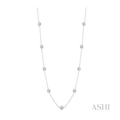 ASHI Diamond Station Necklace 990A2PPFGNKWG