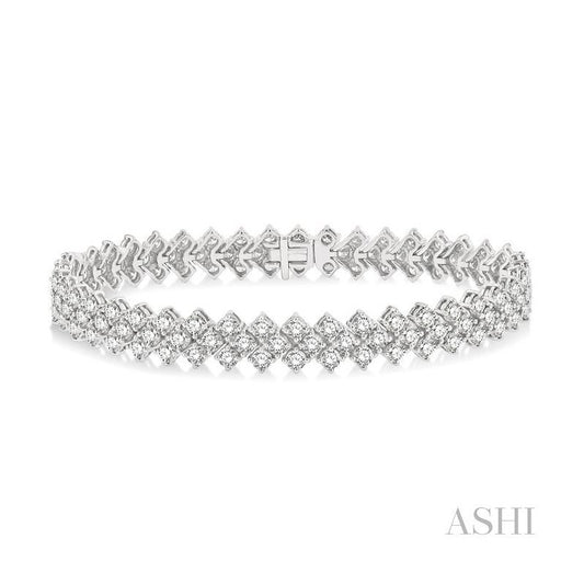 ASHI Chevron Diamond Tennis Bracelet 7034MPPFGWG