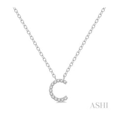 ASHI Block 'C' Initial Diamond Pendant 912F9PPTSPDWG-C