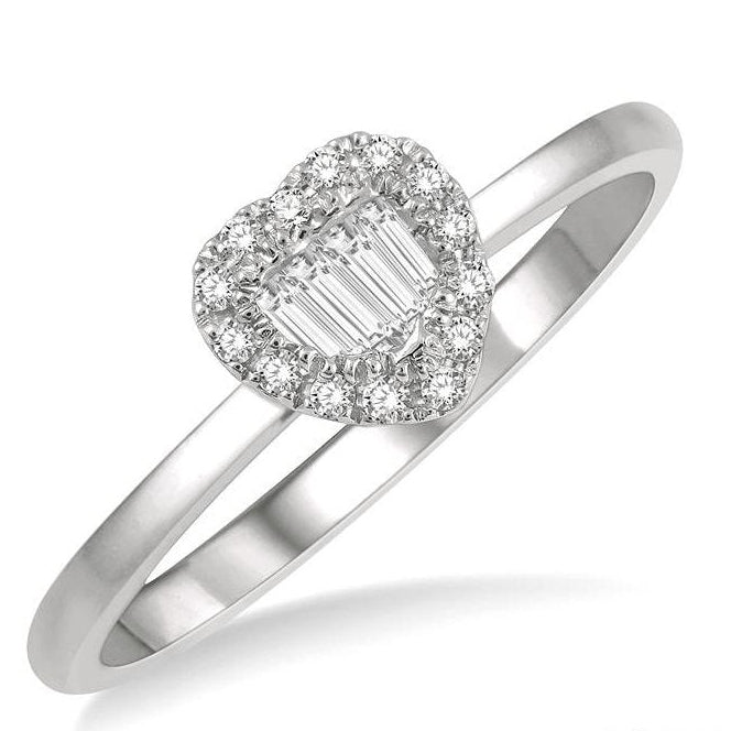 Parkplace Jewelers Stackable Heart Shape Halo Fusion Diamond Fashion Ring 365C7PPFGWG
