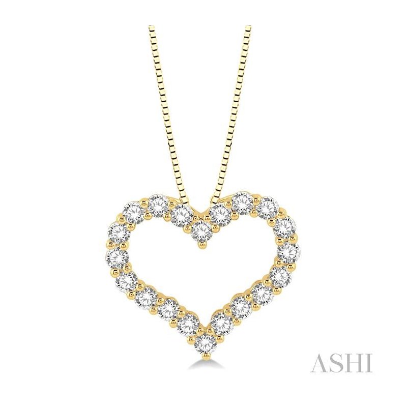 ASHI Heart Shape Diamond Pendant 94050PPFGPDYG-2.00