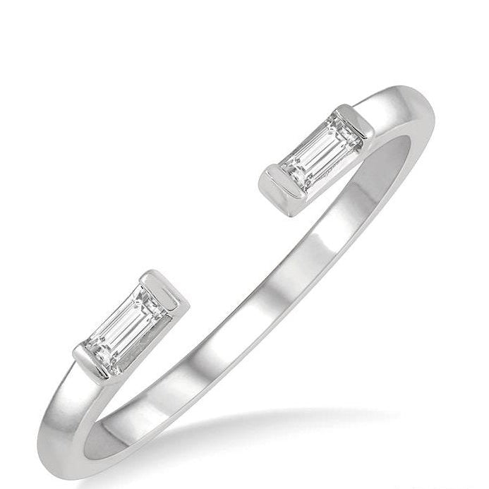 Parkplace Jewelers Stackable Petite Baguette Diamond Fashion Open Ring 387G8PPTGWG