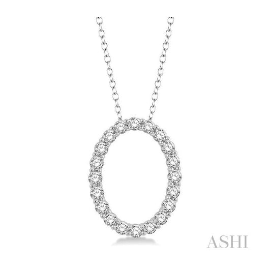 ASHI Oval Shape Diamond Pendant 901H2PPFGPDWG