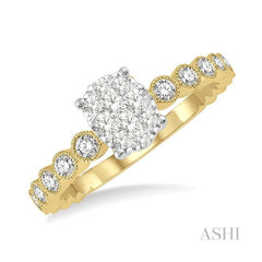 ASHI Oval Shape Lovebright Diamond Ring 148D5PPFHYW