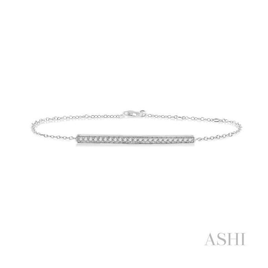 ASHI Bar Petite Diamond Fashion Chain Bracelet 701E0PPTGWG