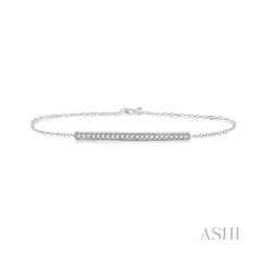 ASHI Bar Petite Diamond Fashion Chain Bracelet 701E0PPTGWG