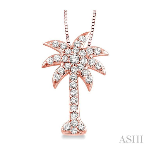 ASHI Palm Tree Diamond Fashion Pendant 63713PPFXPDPG