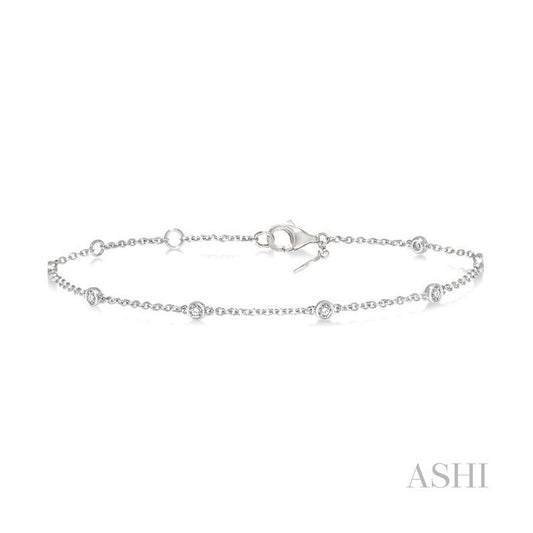 ASHI Diamond Station Chain Bracelet 700CQPPFGWG