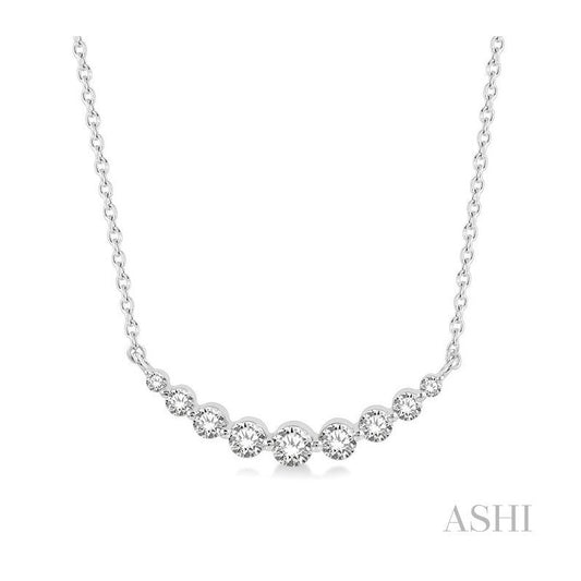 ASHI Graduated Diamond Fixed Smile Necklace 990HHPPFGNKWG