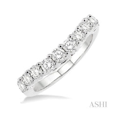 ASHI Curved Diamond Wedding Band 30346PPFGWG