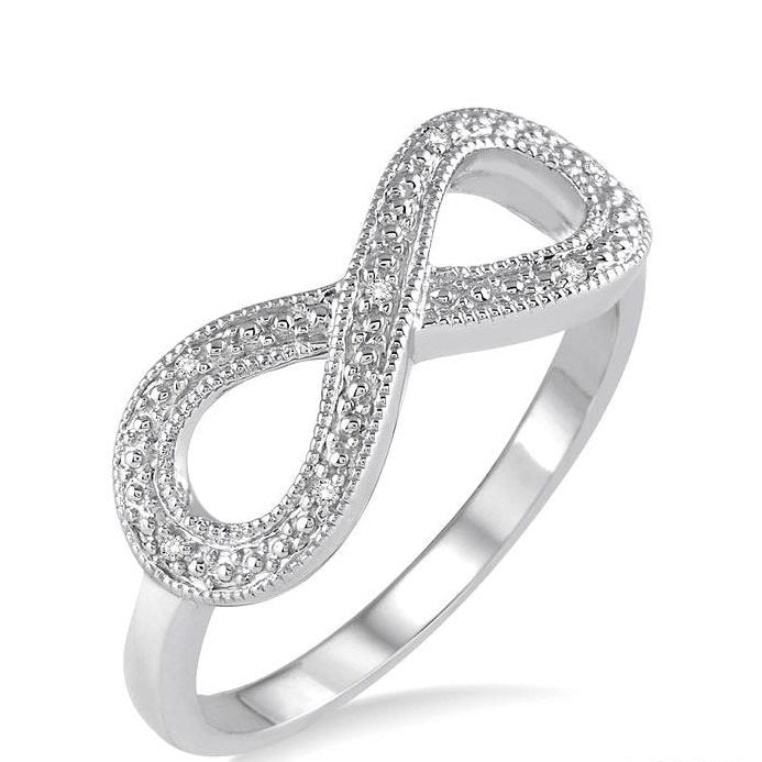 Parkplace Jewelers Silver Infinity Diamond Fashion Ring 87169PPSSSLRG