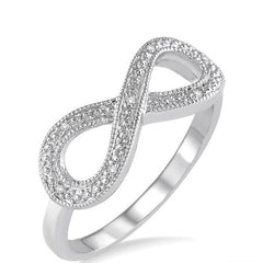 Parkplace Jewelers Silver Infinity Diamond Fashion Ring 87169PPSSSLRG