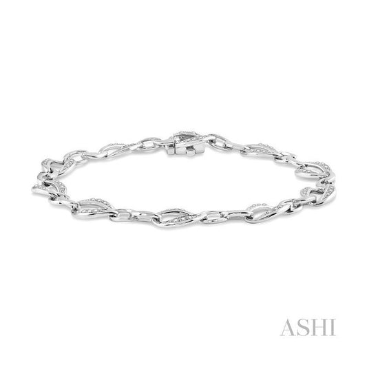 ASHI Silver Diamond Bracelet 85058PPSSSLTB