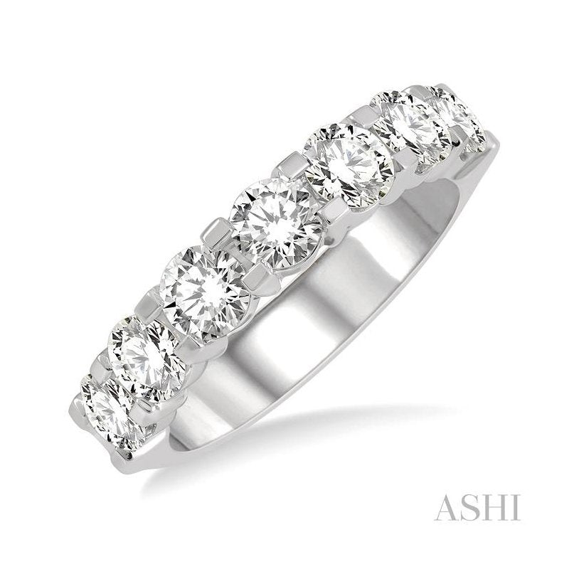 ASHI 7 Stone Diamond Wedding Band 33290PPFGWG-1.50