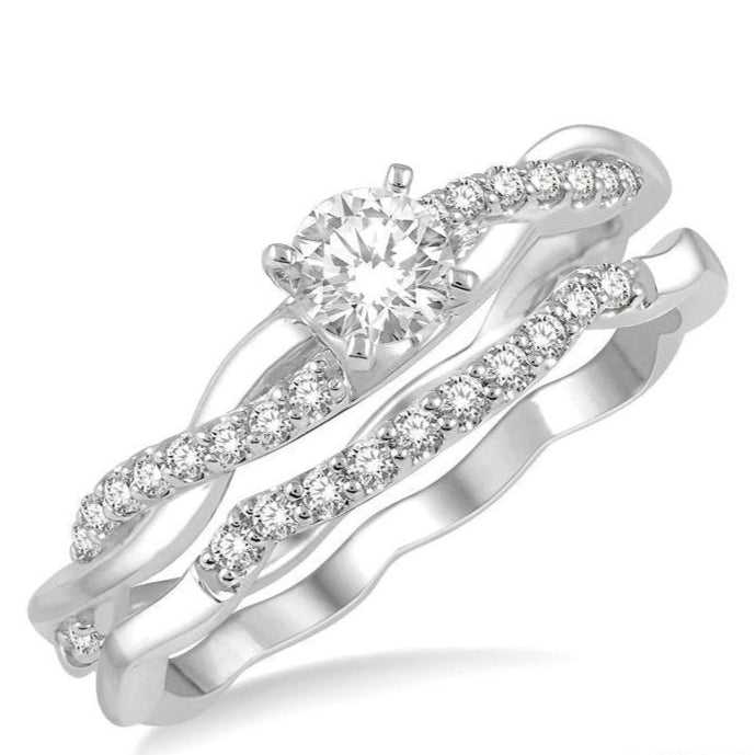 Parkplace Jewelers Round Shape Diamond Wedding Set 263J3PPFHWG-WS
