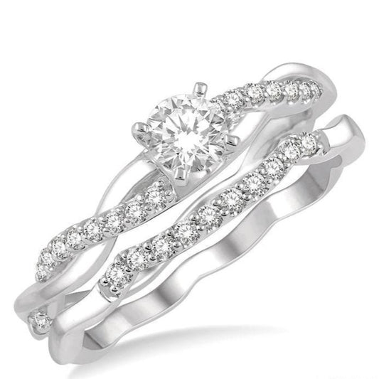 Parkplace Jewelers Round Shape Diamond Wedding Set 263J3PPFHWG-WS